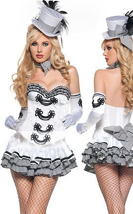 White Cigarette Girl Costume